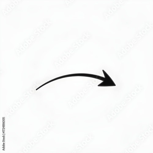 Simple black curved arrow pointing to the left on a white background.
