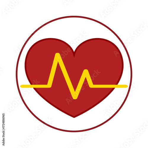 Heartbeat Rhythm Line Health Icon