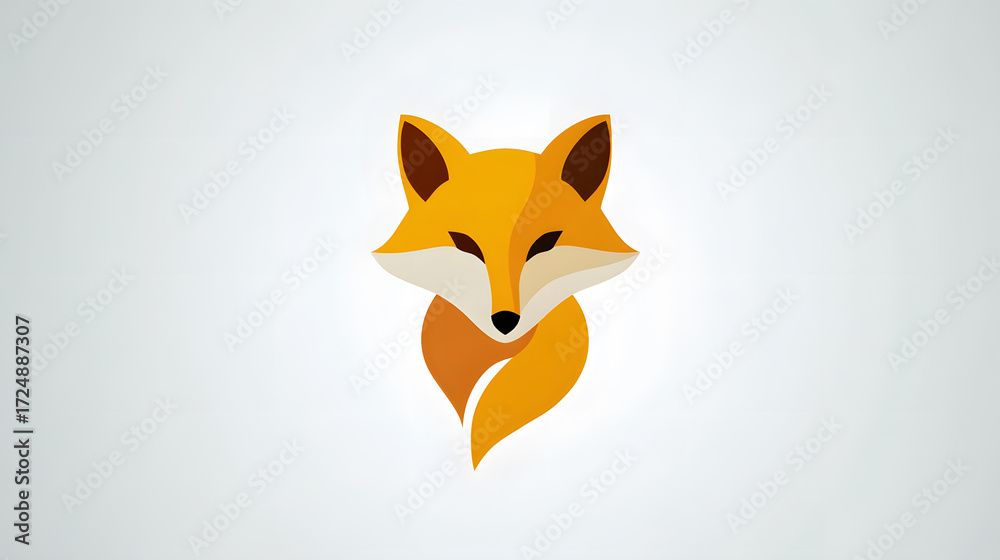 Obraz premium Geometric Fox Logo