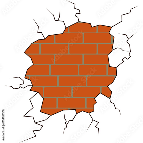 Cracked Brick Wall