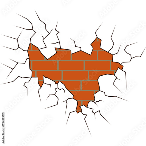 Cracked Brick Wall