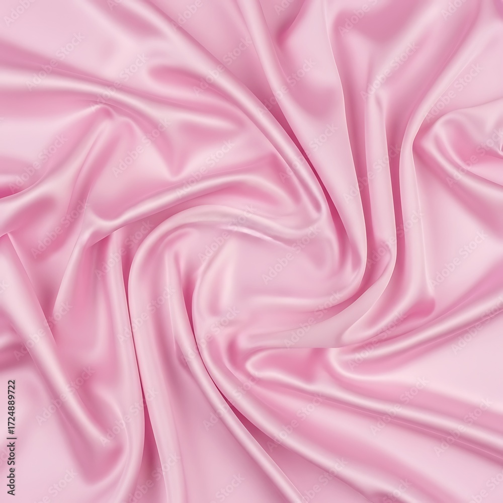 Obraz premium Soft, flowing folds of delicate pink silk fabric create a smooth and elegant texture.