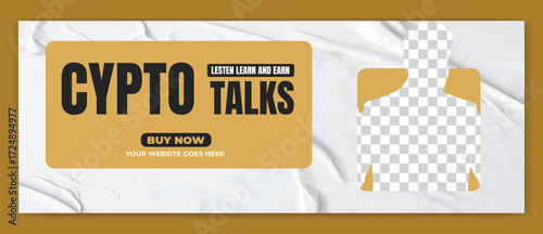 Cryptocurrency and bitcoin facebook cover template
