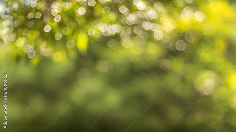 Fototapeta premium An abstract nature scene with blurred trees and soft sunlight creating a dreamy effect.