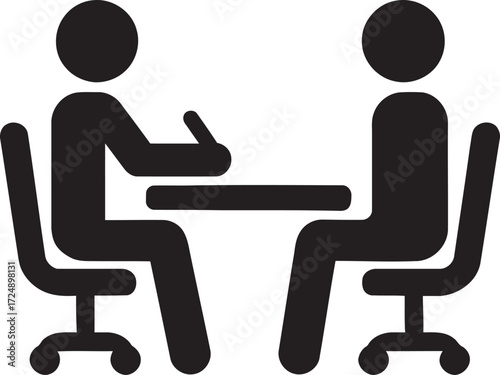 Job Interview or Business Meeting Icon