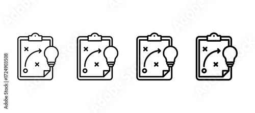 Strategy Multiple Line Icon Element