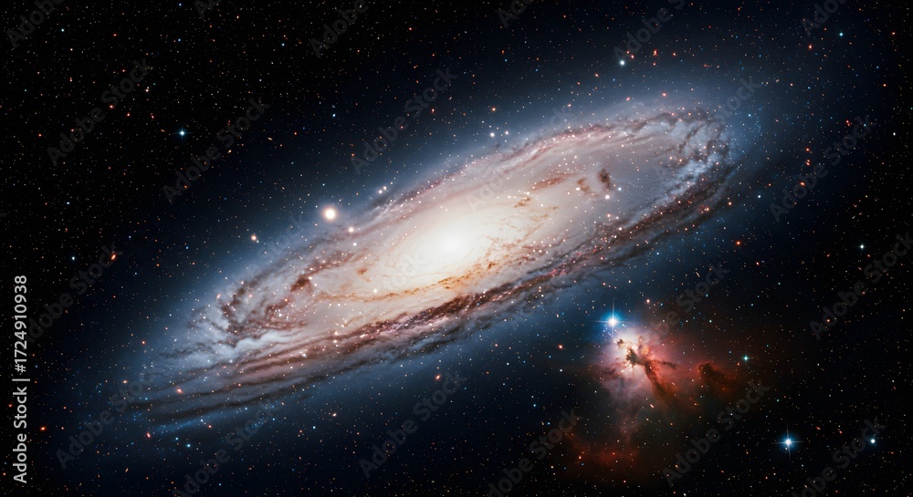 Fototapeta premium Spiral galaxy in deep space
