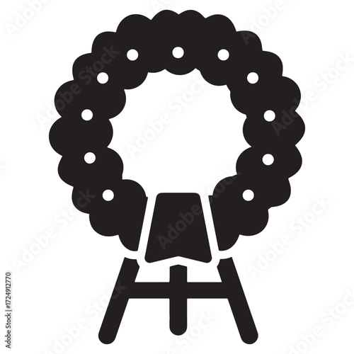 Elegant Wreath Icon A Symbol of Remembrance and Celebration