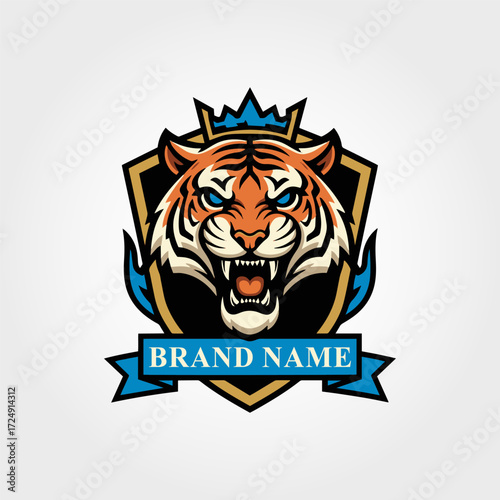 tiger head vector illustration