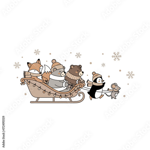 santa claus and reindeer