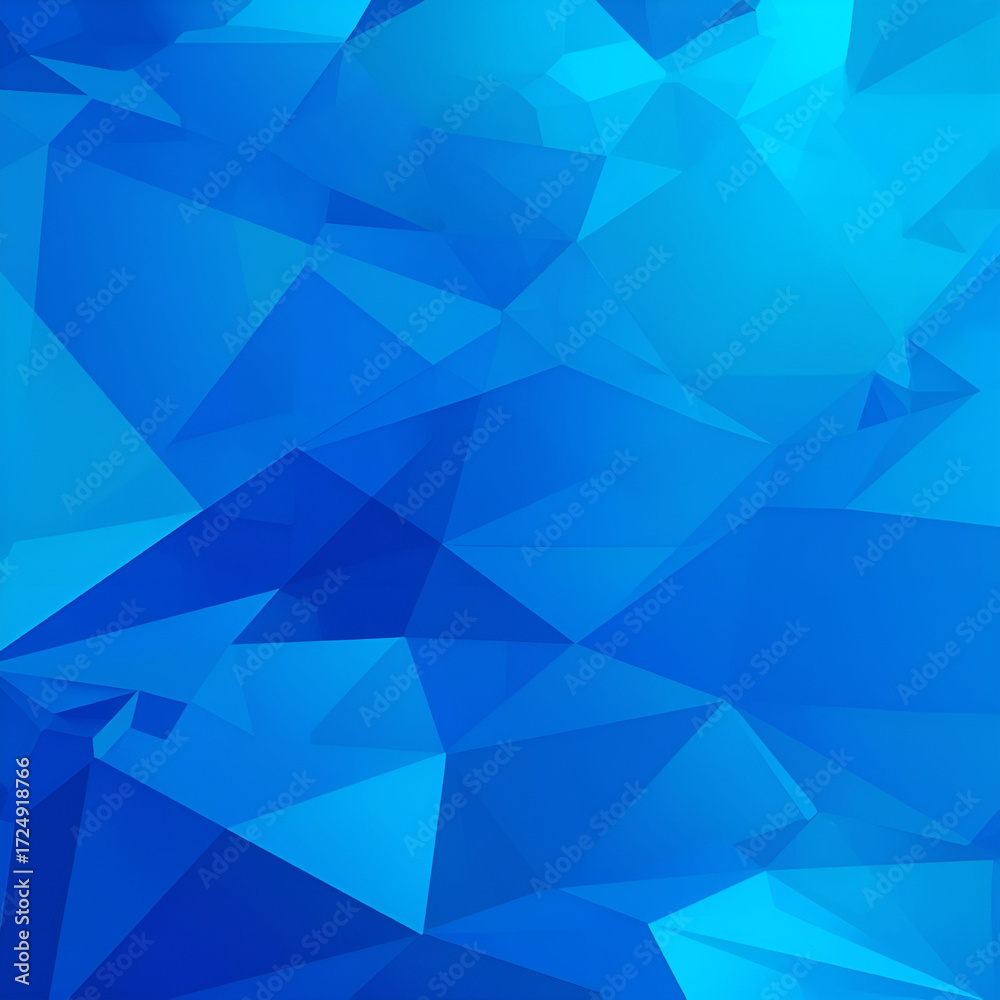 Fototapeta premium Low-Poly Blue Abstract Geometric Background