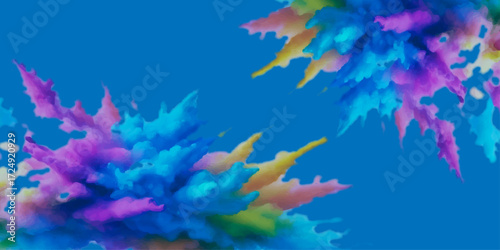 A colorful hand-painted watercolor illustration of a tropical reef with a fish and coral, embracing the beauty of the ocean