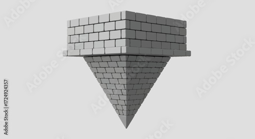 Geometric Brick Sculpture A Study in Form and Balance