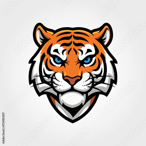 tiger head vector illustration