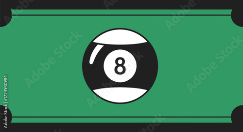8 ball billiard snooker pool  game vector illustration 