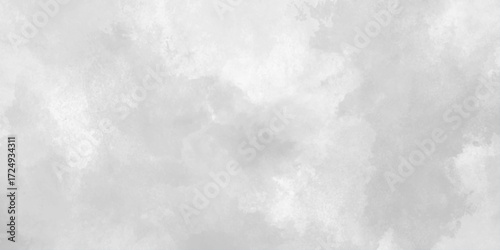 White and gray grunge wall and smoke, cloud texture. gray smoke and fog design texture overlays. hand painted vector on watercolor texture. white paper texture and gray wall background.