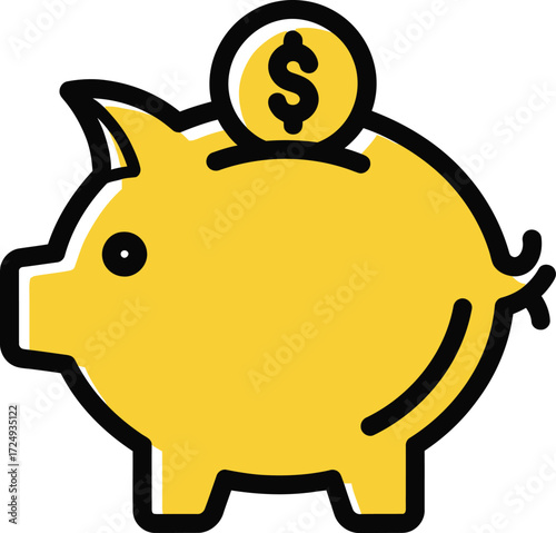 Piggy Bank Money Saving Icon