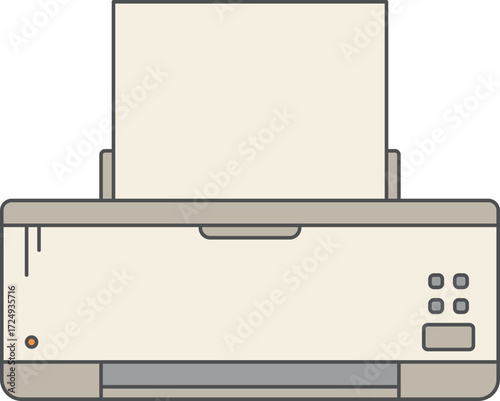 Vector illustration of a laser printer
