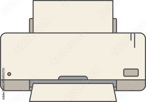 Vector illustration of printer