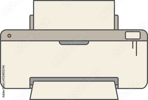 Vector illustration of deskjet printer