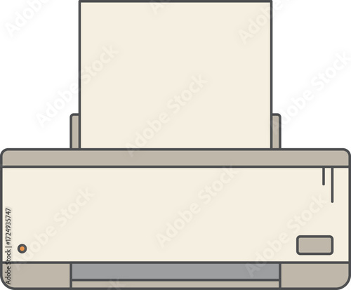 vector illustration of a printer