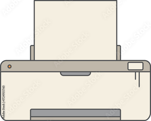 Vector illustration of a deskjet printer