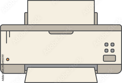 vector illustration of inkjet printer