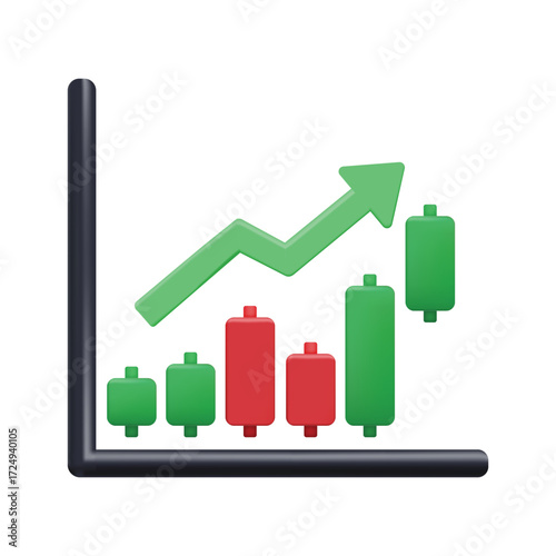 Stock Market Chart Growth Analysis Financial Success Investment Strategy Business Insights Trading Profit Increase
