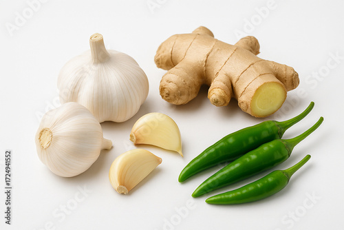 마늘, 고추, 생각, 김장재료, 한식