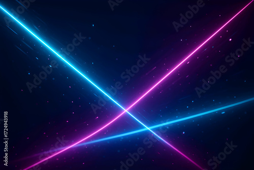 Bright blue starry galaxy abstract space background with glowing nebula light