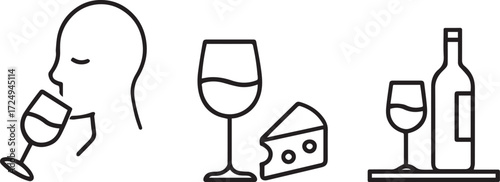 champagne bottle and glass