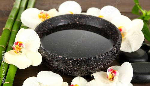 Spa still life with water bowl