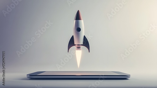 Virtual Rocket Liftoff on Tablet