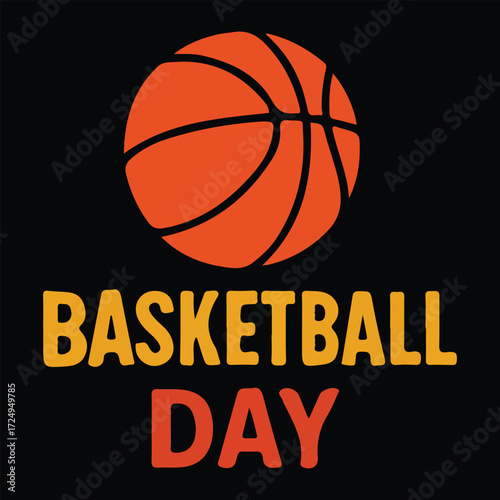 Basketball Ball Flat Icon Creative Illustration for Sports Poster