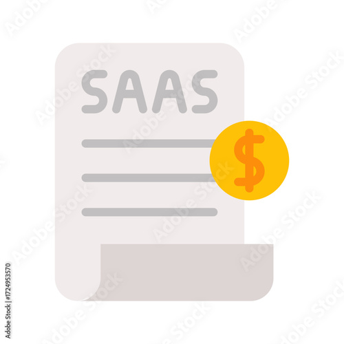 SaaS Billing icon vector image. Suitable for mobile apps, web apps and print media.