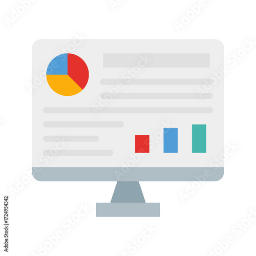 Analytics Dashboard icon vector image. Suitable for mobile apps, web apps and print media.