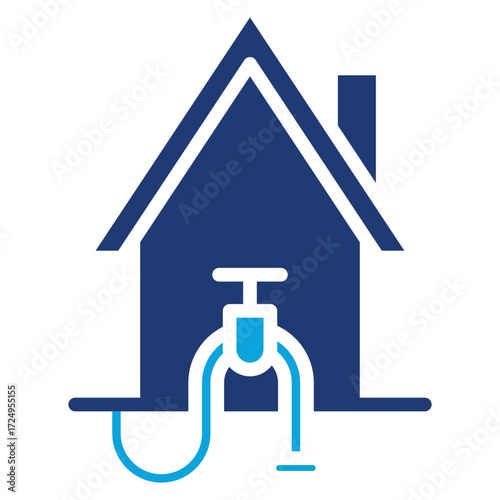Residential Plumbing mixed color icon