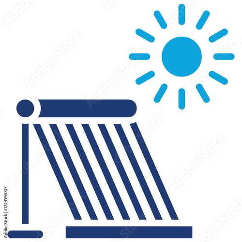 Solar Water Heating Systems  mixed color icon