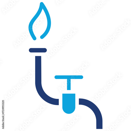 Gas Line Installation mixed color icon