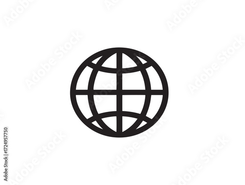 Minimalist global finance design in elegant line art