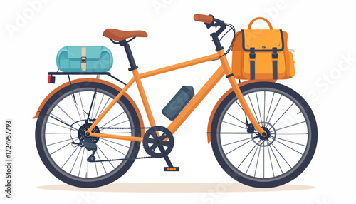 Stylish folding bicycle with urban accessories 
