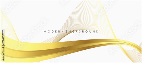 Dimension layers background gold line decoration