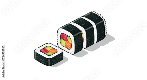 sushi japanese food vector image