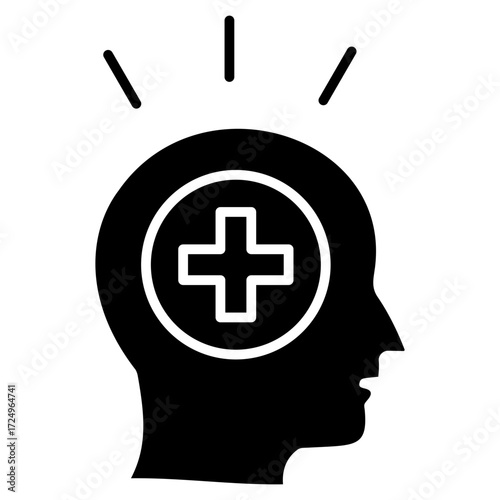 Mental Health Glyph Icon