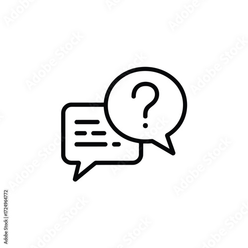 Question mark in speech bubble icon