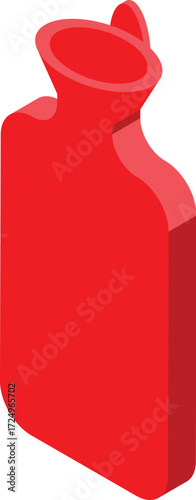 Red hot water bottle offering warmth and comfort, perfect for relieving aches, pains, and promoting relaxation