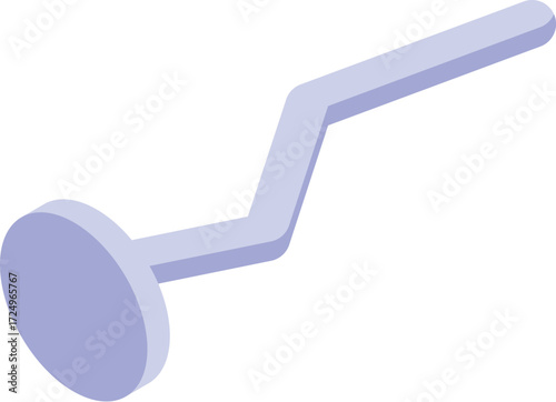 Dental mirror reflecting light, used by dentist during examination or procedure