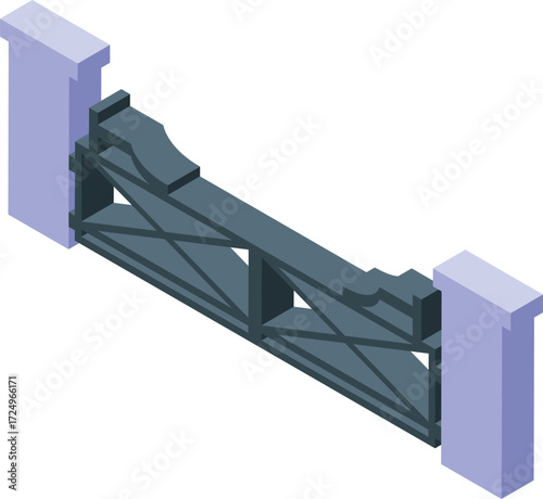 Modern automatic sliding gate securing access to an industrial facility, ensuring perimeter safety and control