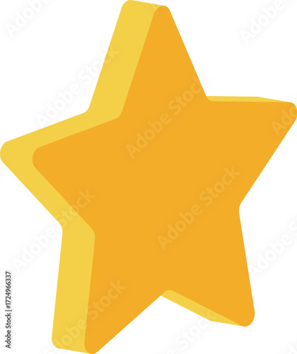 Golden star representing success, achievement, and quality rating