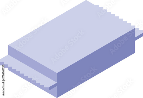 Soft pack of personal hygiene refreshing wipes with an easy opening system, presented in an isometric view
